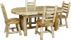 White Cedar Dining Table - Available in Aspen, Cedar, Red Cedar, & Pine