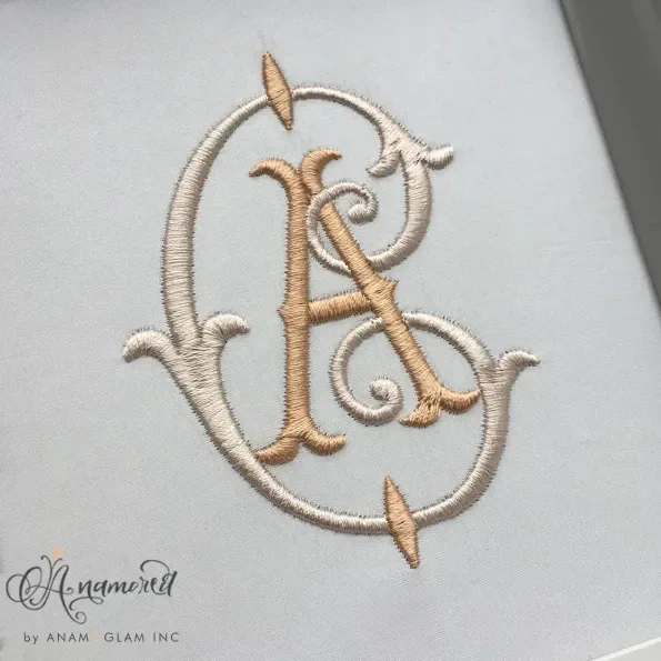 A and C, AC CA Embroidery Monogram