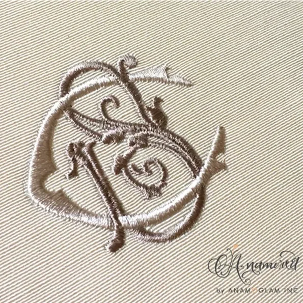 C and S, CS SC Embroidery Monogram