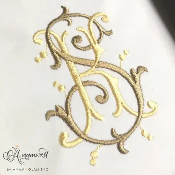 Interlocking K and S, KS SK Embroidery Monogram Design
