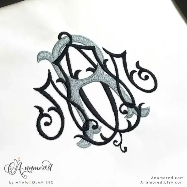 Interlocking MRM, Double M with R Embroidery Monogram Design, RMM
