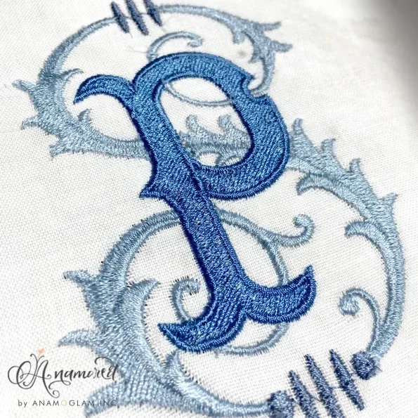 S and P, SP PS Embroidery Monogram