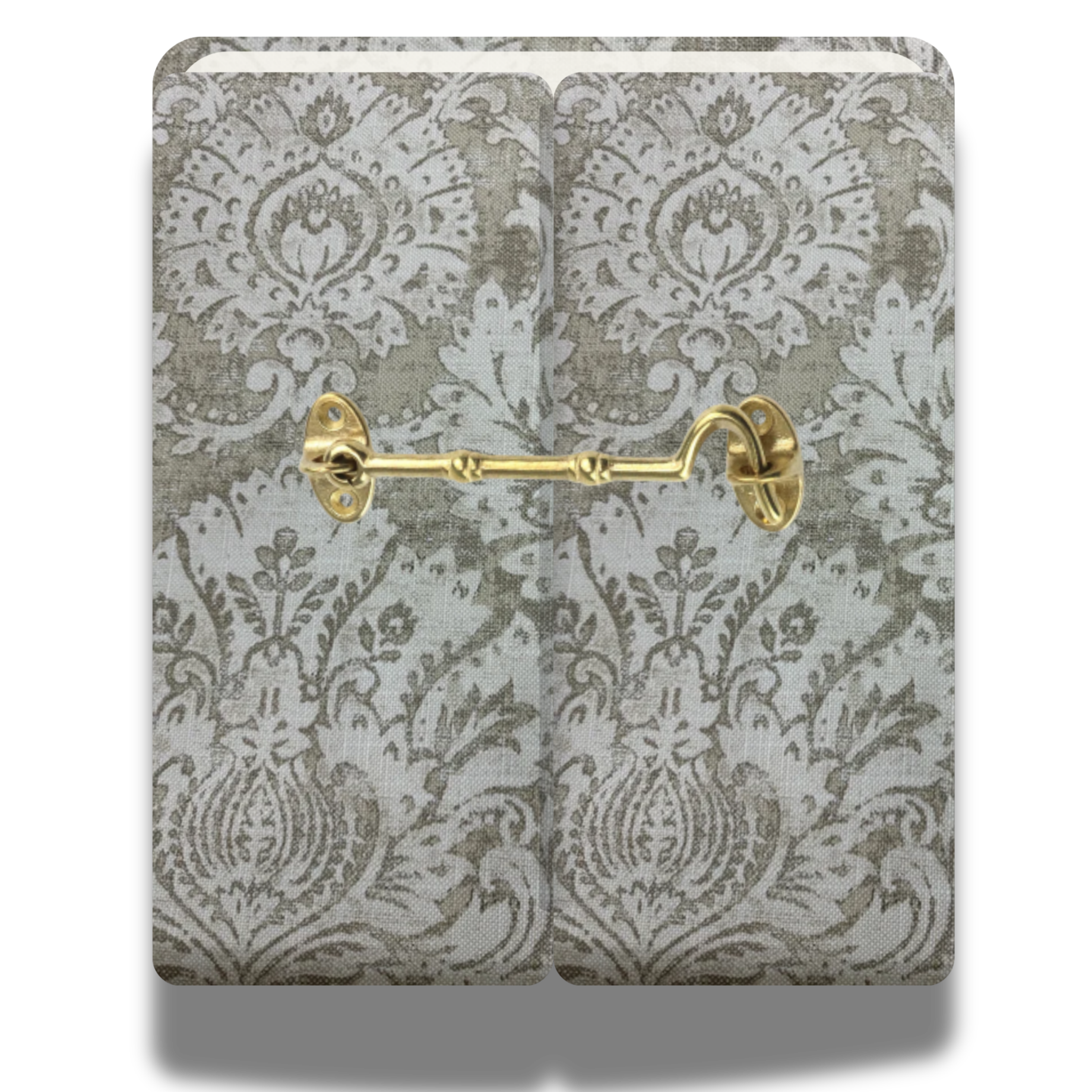 Elizabeth -Taupe— Heirloom Damask Mist KC Latch Not Included