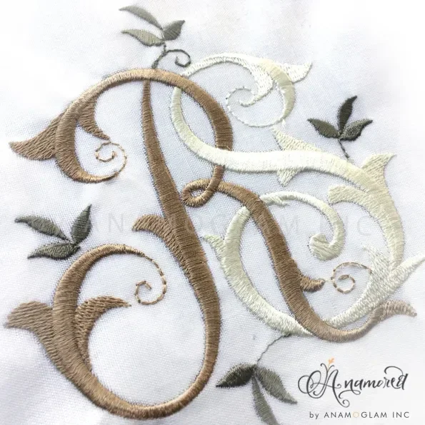 Interlocking R and S, RS SR Embroidery Monogram Design