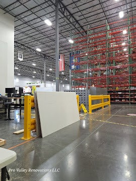 Commercial drywall installation and finishing for interior wall by Pro Valley Renovations LLC.