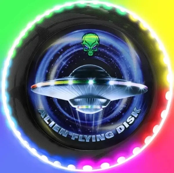 Rechargeable RGB LED Flying Disc | Light Up Night Frisbee | kids adults pet gift