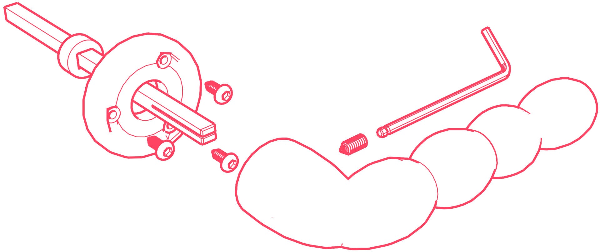 technical illustration re door handle klink II