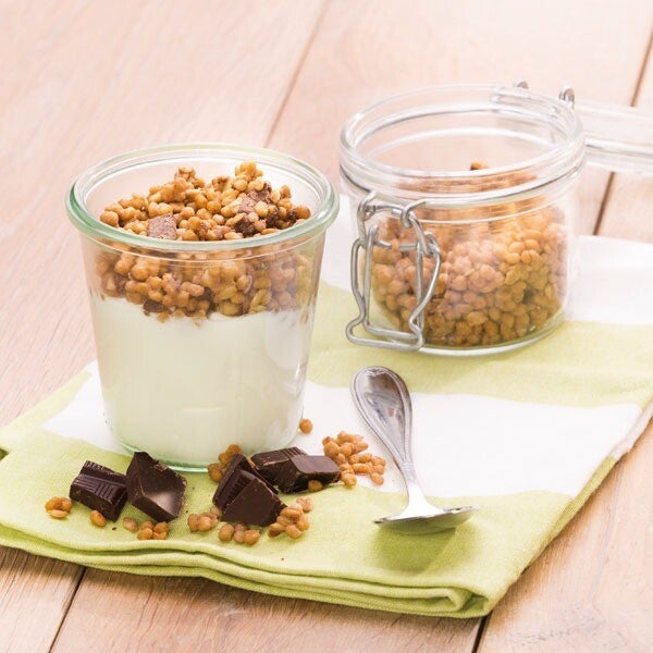 Muesli chocolade pecan karamel