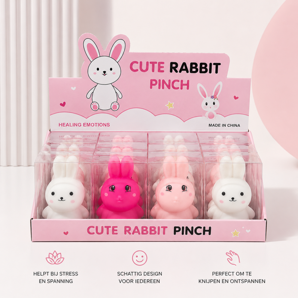 Cute Rabbit Pinch - jouw schattige stressverlichter!