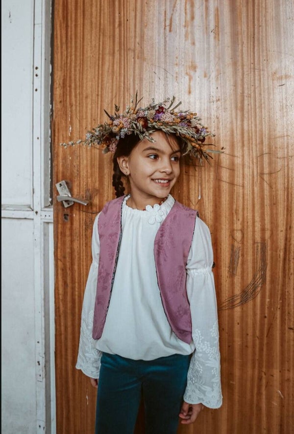 White flower blouse pre loved maat 122