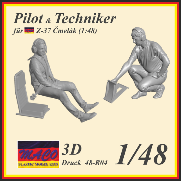 Pilot & Techniker / Pilot & Mechanic / Pilot & Mechanik Z-37 / Z-37A Čmelák (1/48)