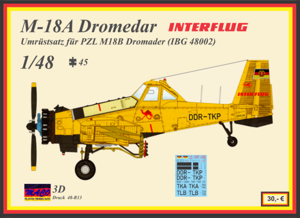 Umrüstsatz / Conversion kit / Konverzní sada  M-18A Dromedar INTERFLUG