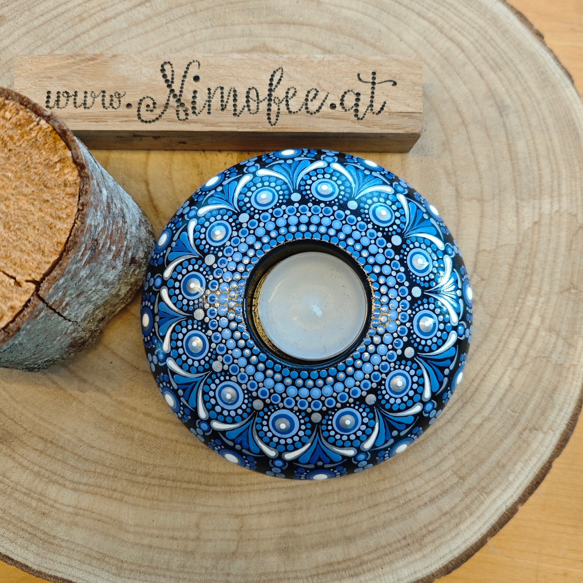 Teelichthalter "BLUE COLORATION"