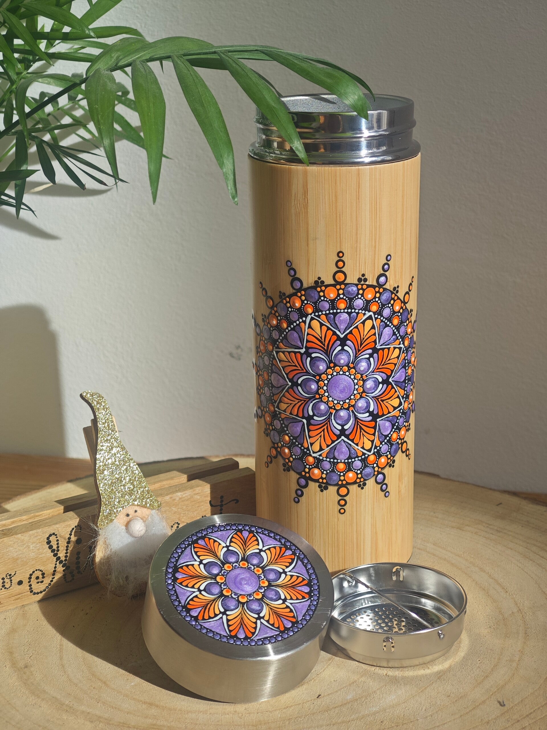 Thermosflasche Orange-Lila