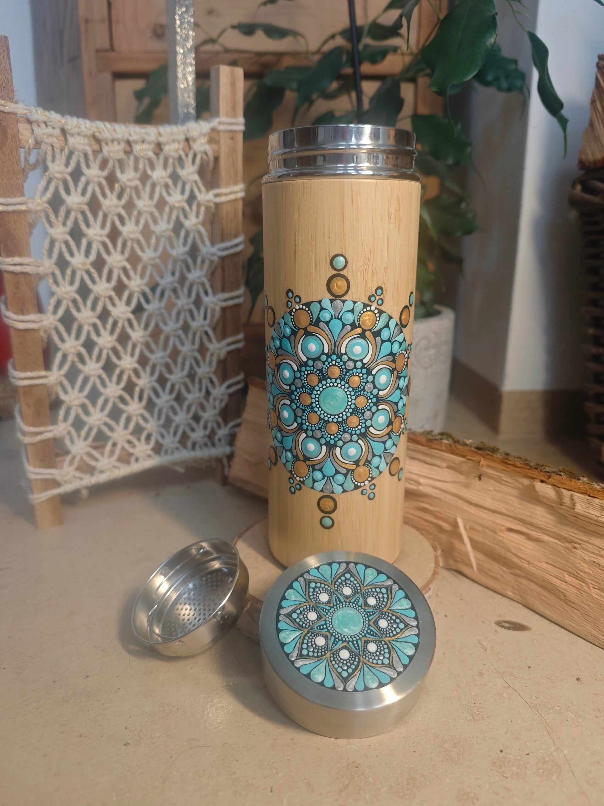 Thermosflasche Türkis