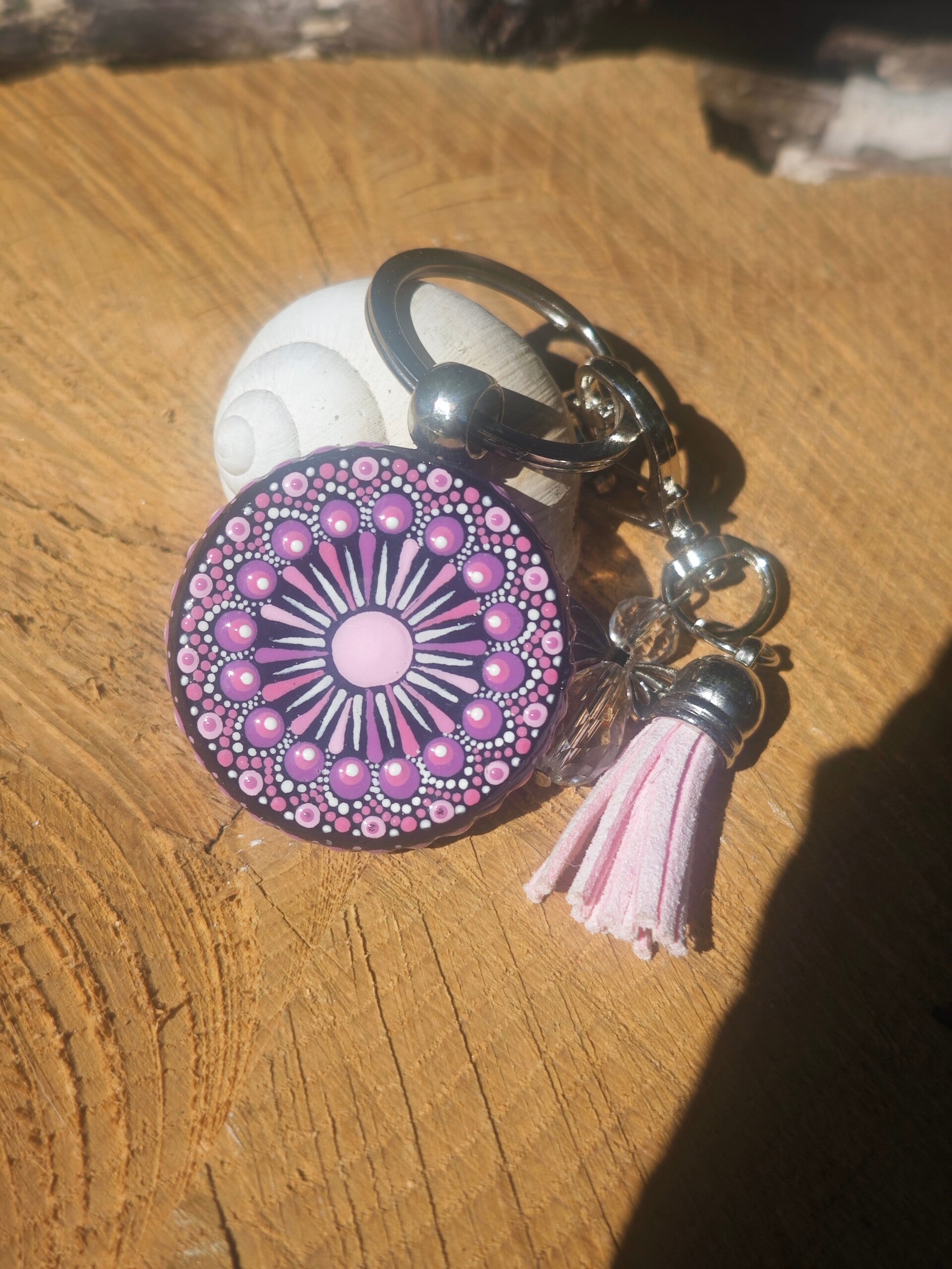 Schlüsselanhänger ROSA/LILA
