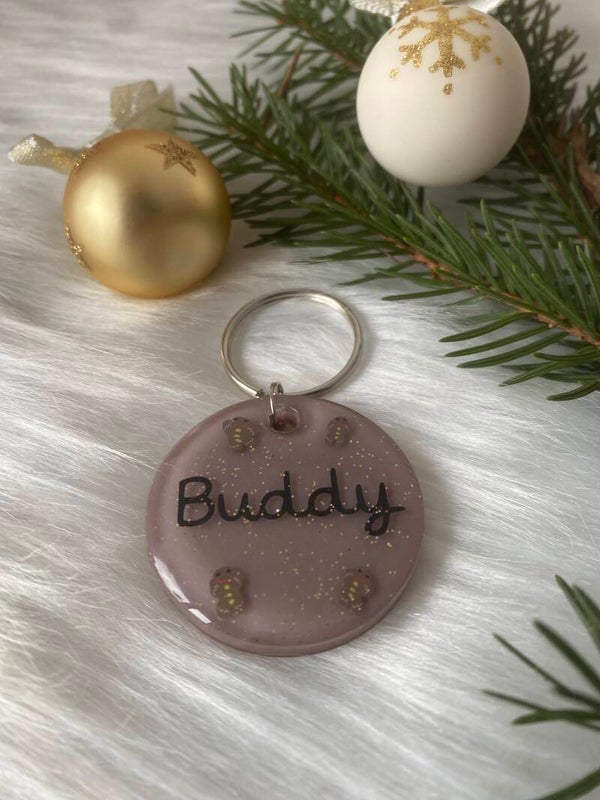 Winterliche Hundemarke