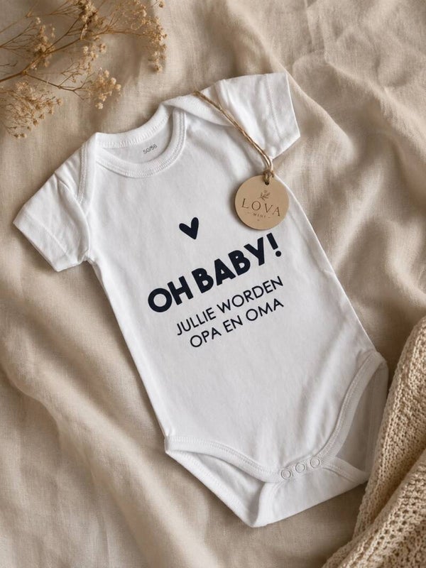 Romper "Oh Baby! Jullie worden opa en oma"