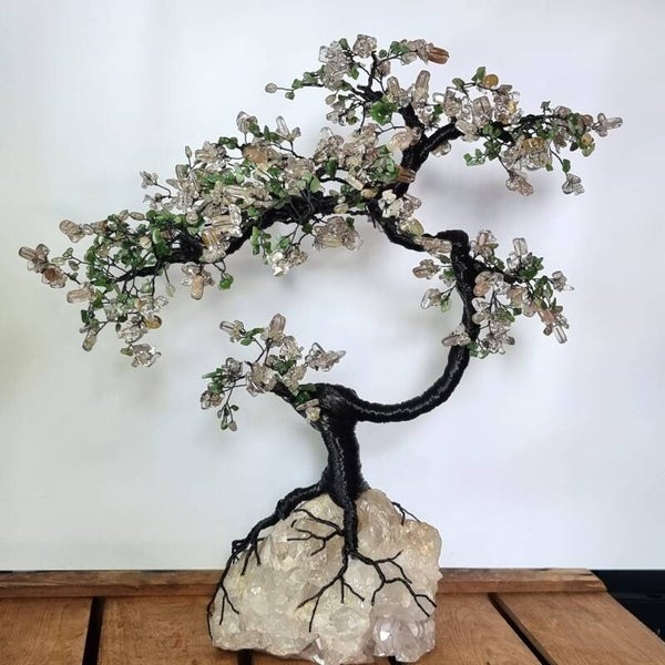 Edelsteenboom rutielkwarts en jade