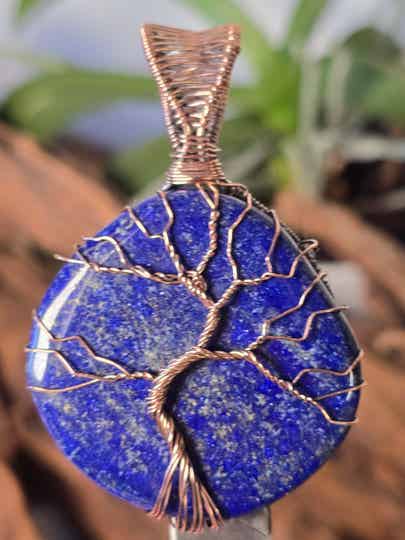 Hanger lapis lazuli tree of life