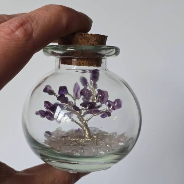 Amethist Edelsteenboompje in flesje