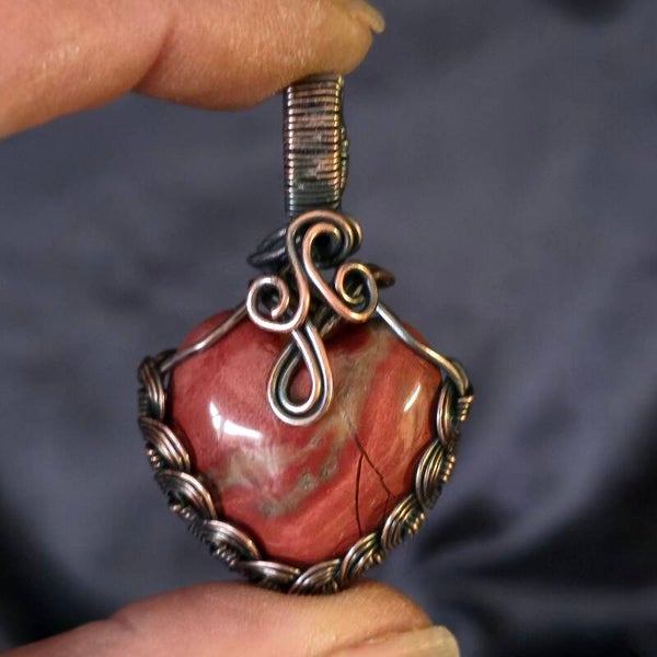 Rode jaspis hart hanger