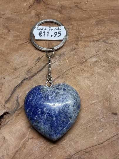 Sleutelhanger lapis lazuli hart