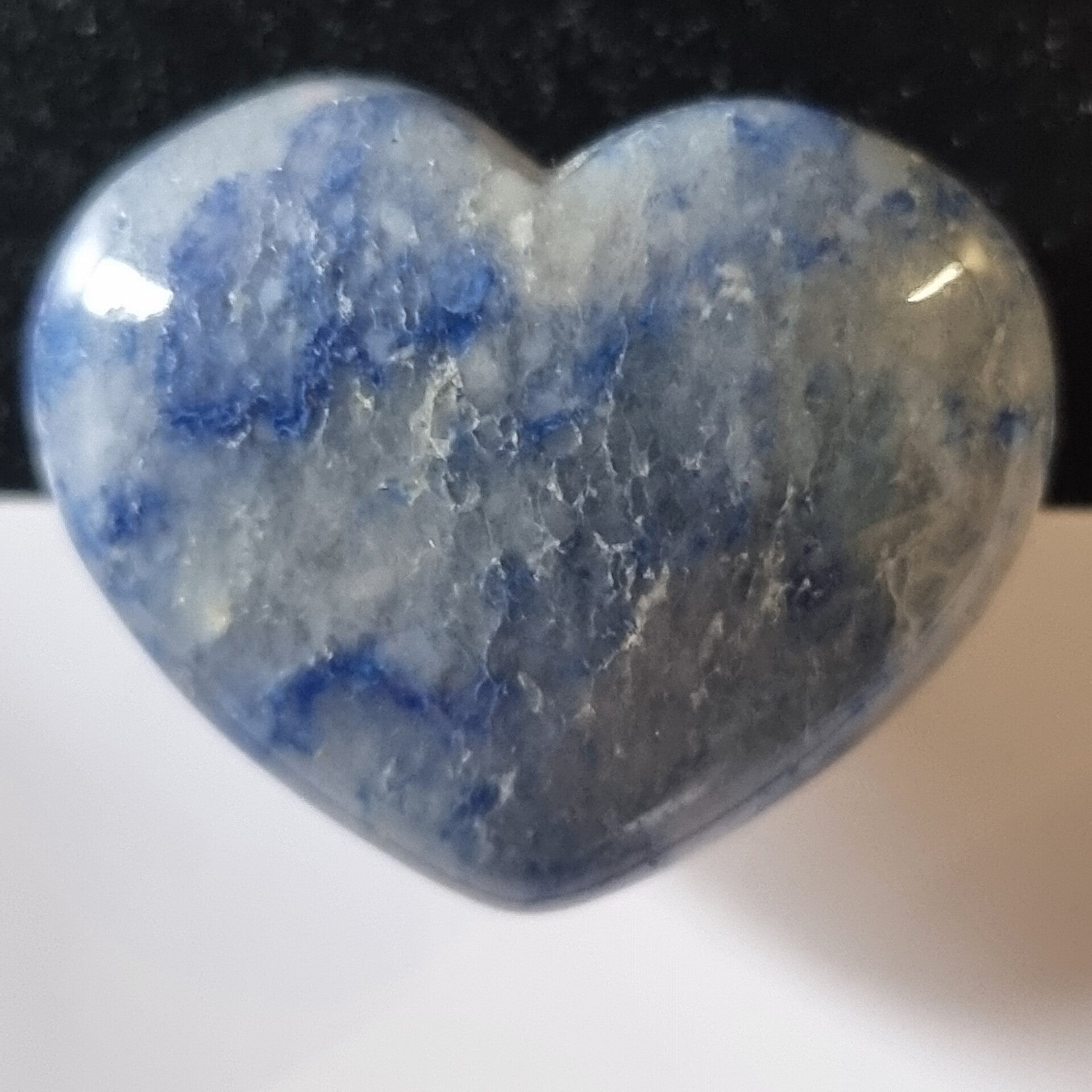 blauwe kwarts hart magneetje