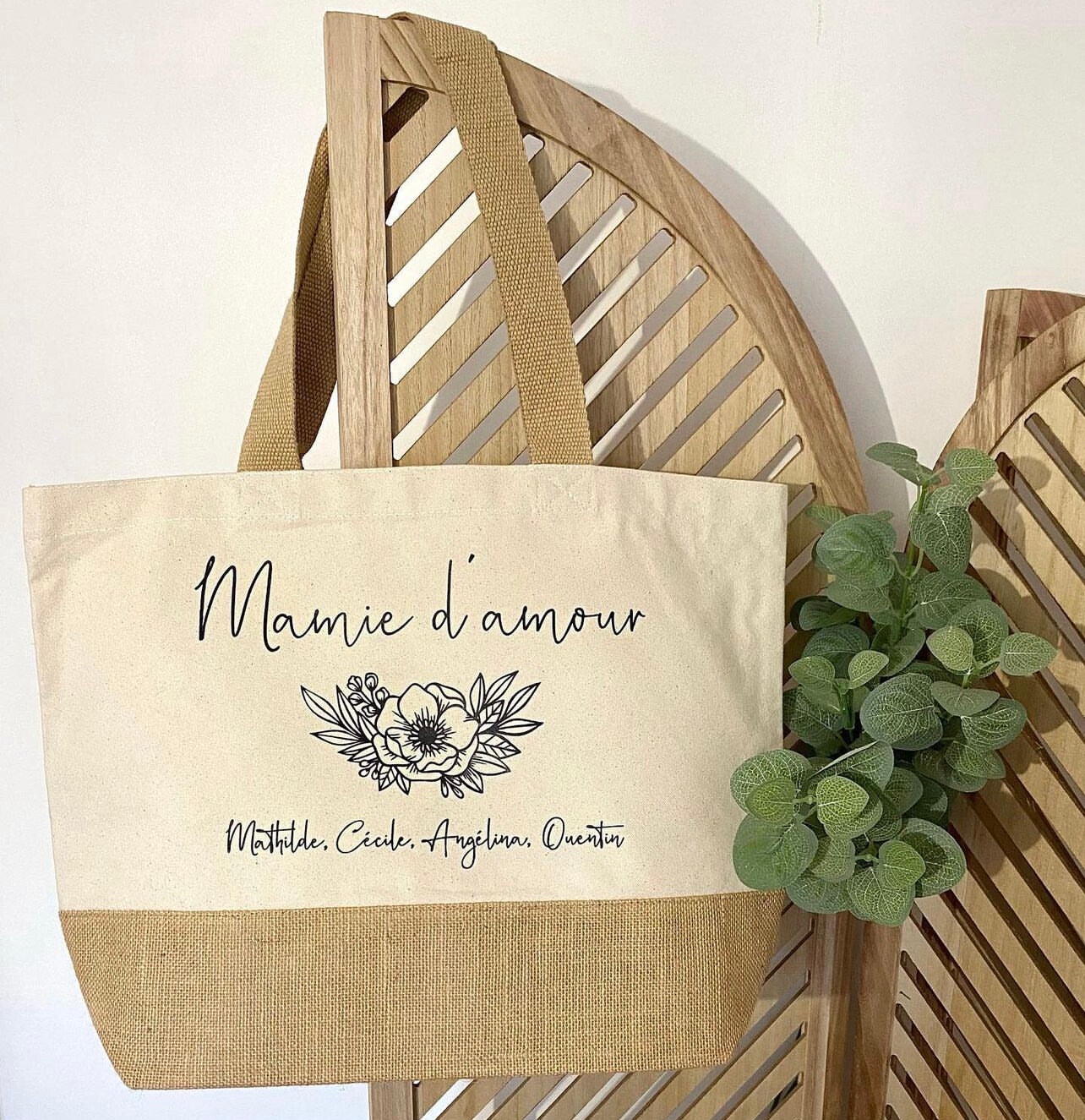 Sac modèle fleurs personnalisé