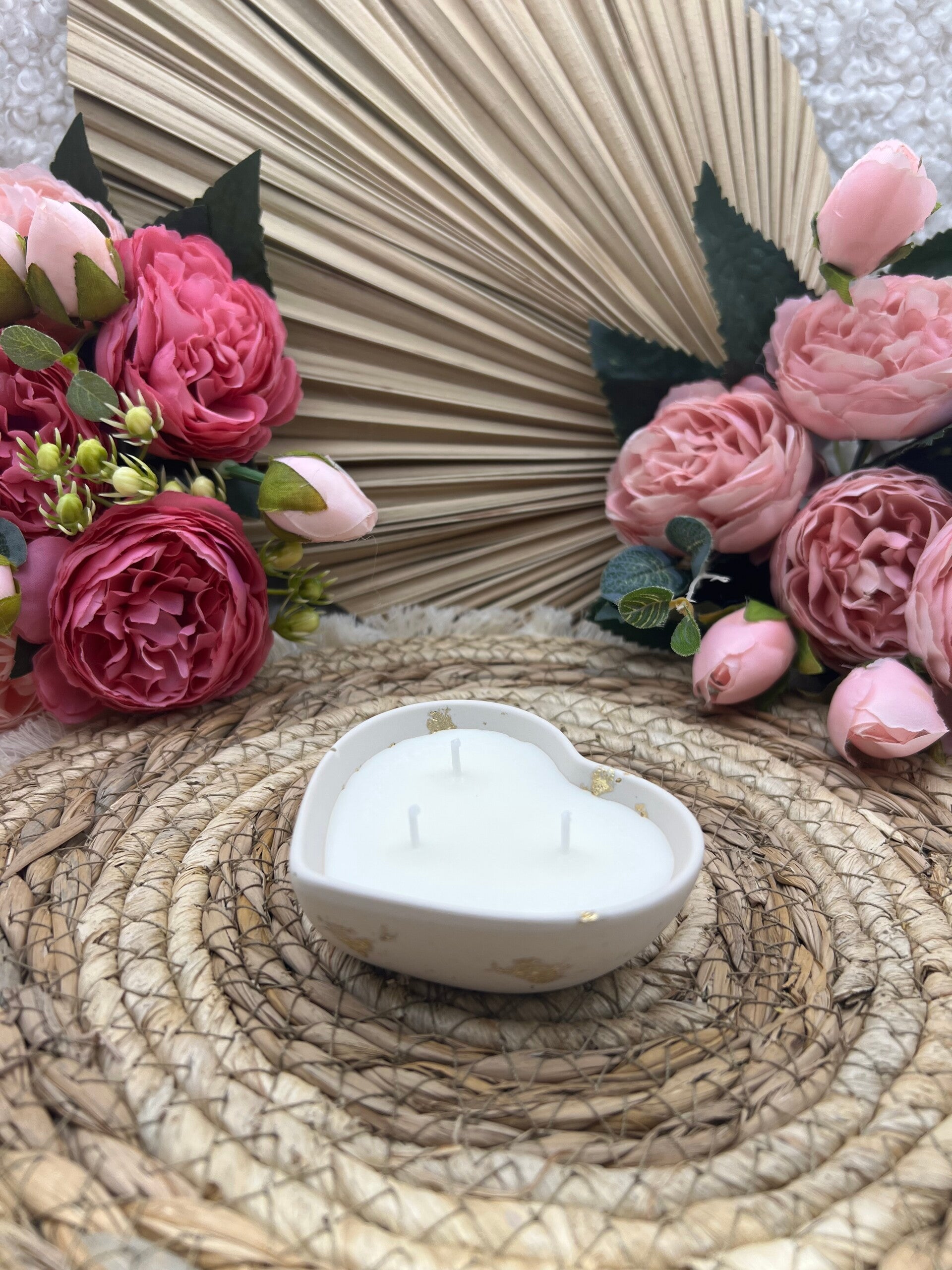 Mini coeur en résine minérale