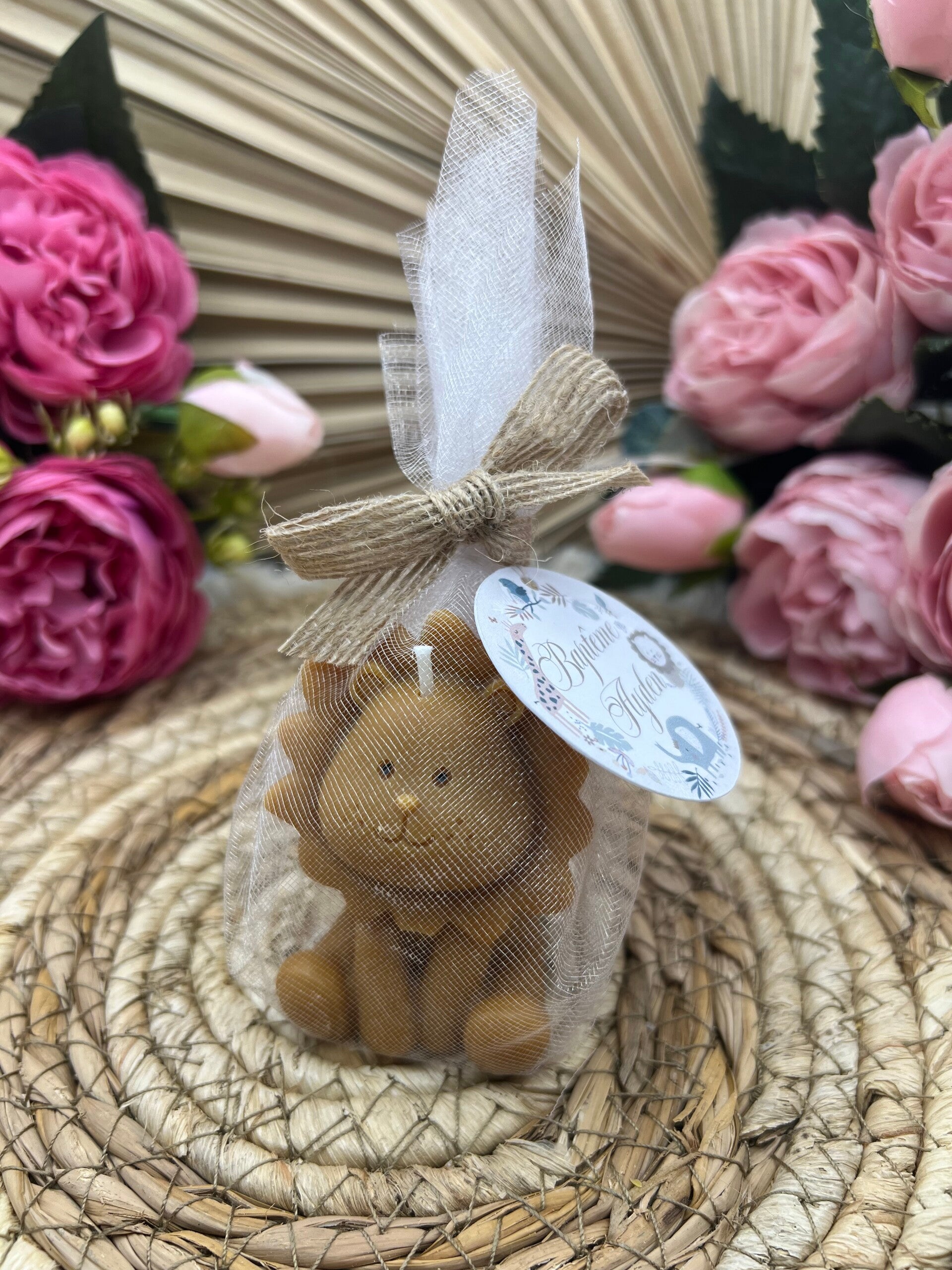 Mini bougie lion personnalisée