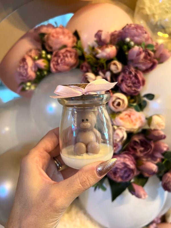 Mini bougie ourson personnalisée