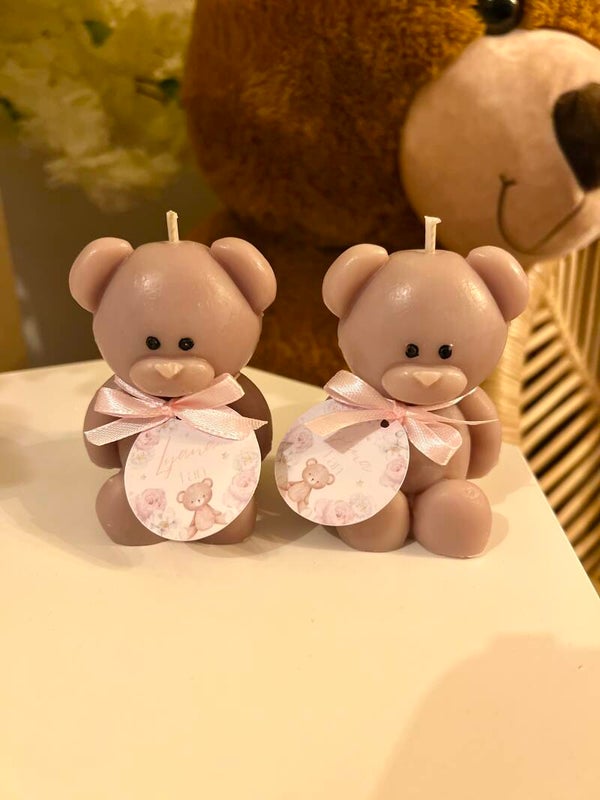 Bougie ourson personnalisée