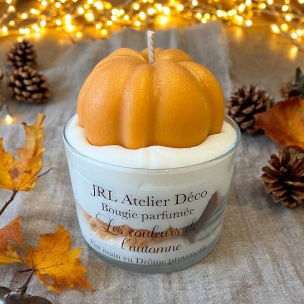 Bougies Les couleurs de l'automne "version citrouille"