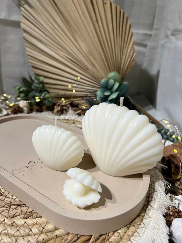 Bougie moulée coquillage