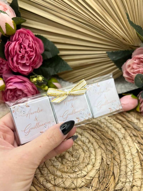 Sachet 3 chocolats personnalisé