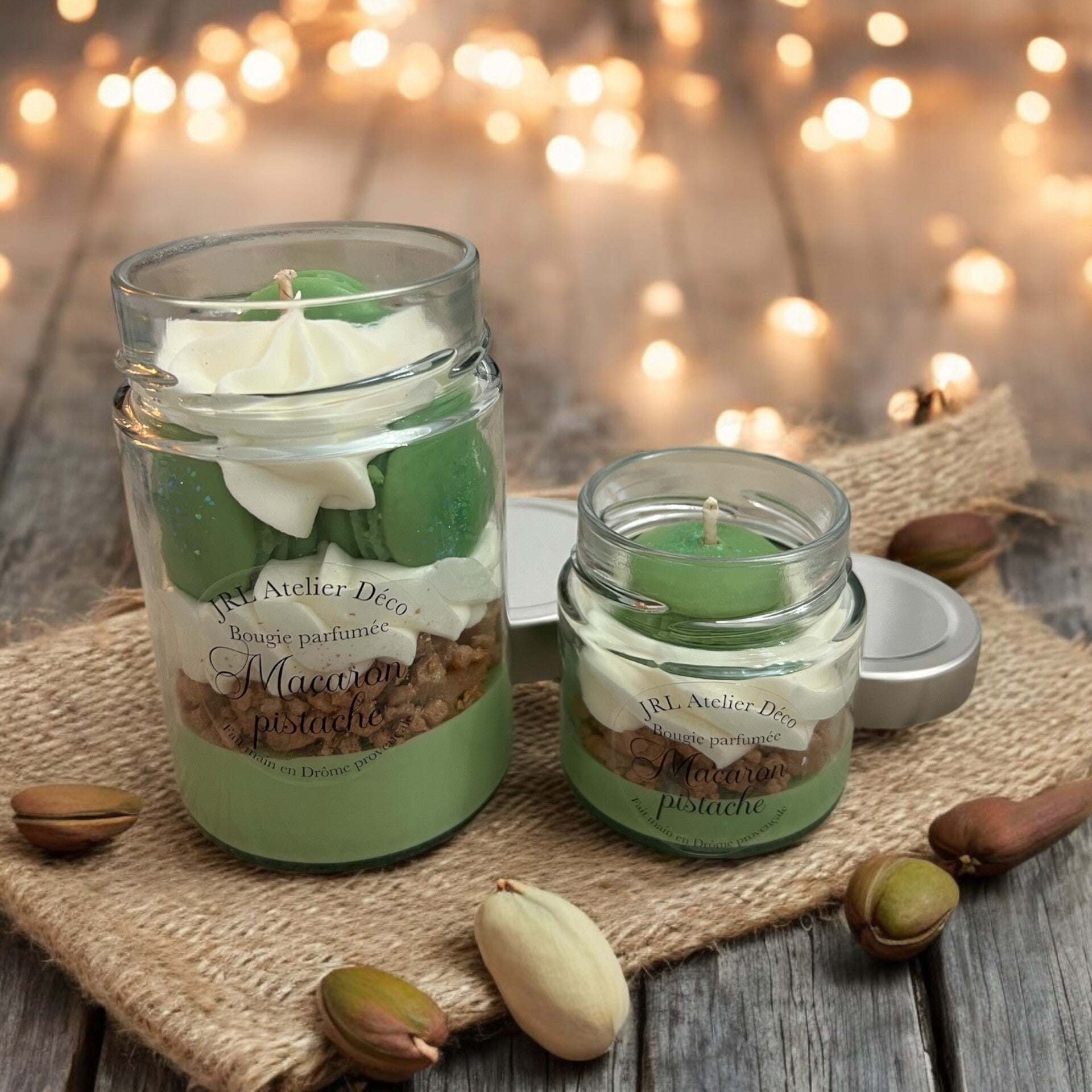 Bougies Macaron pistache