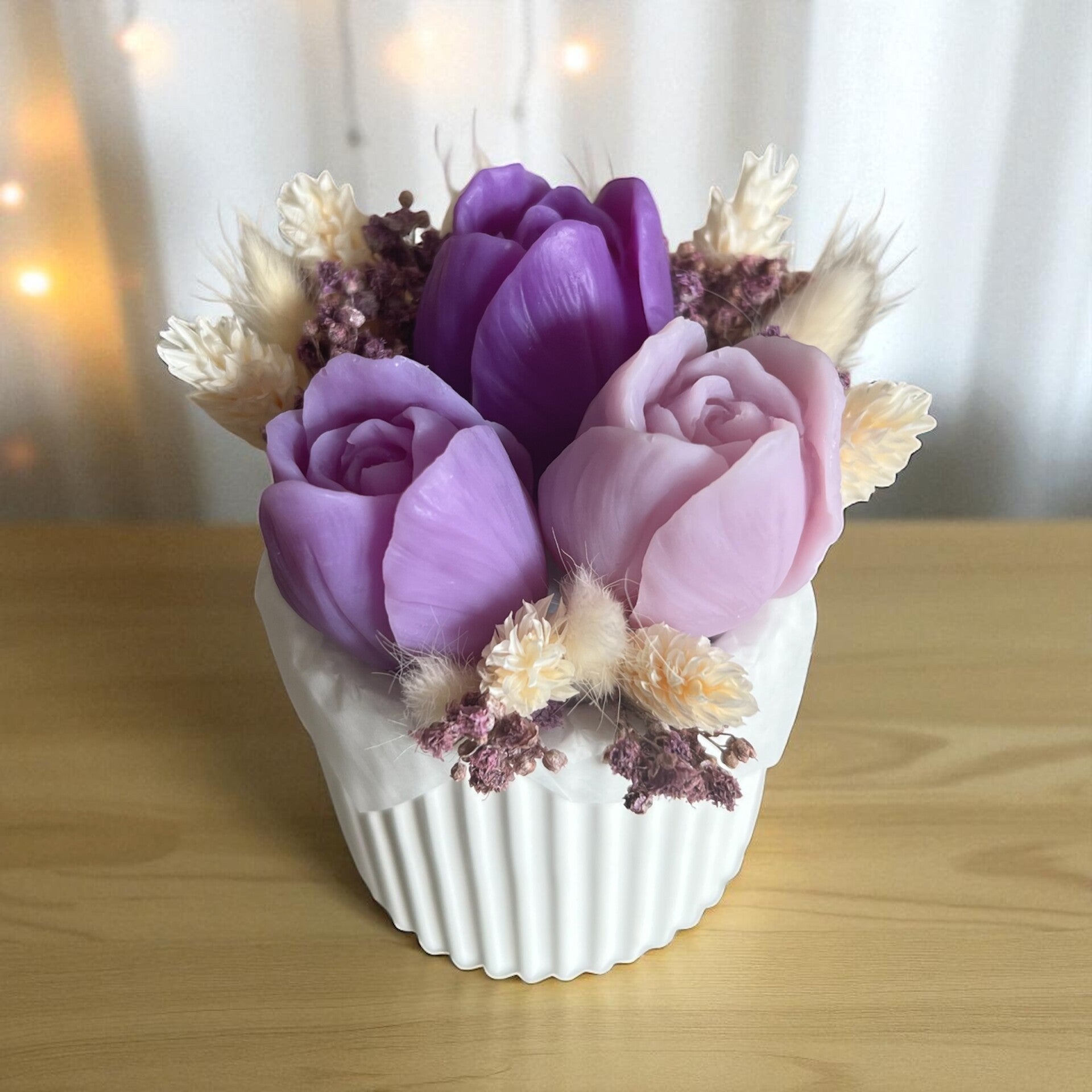 Mini bouquet tulipe mauve