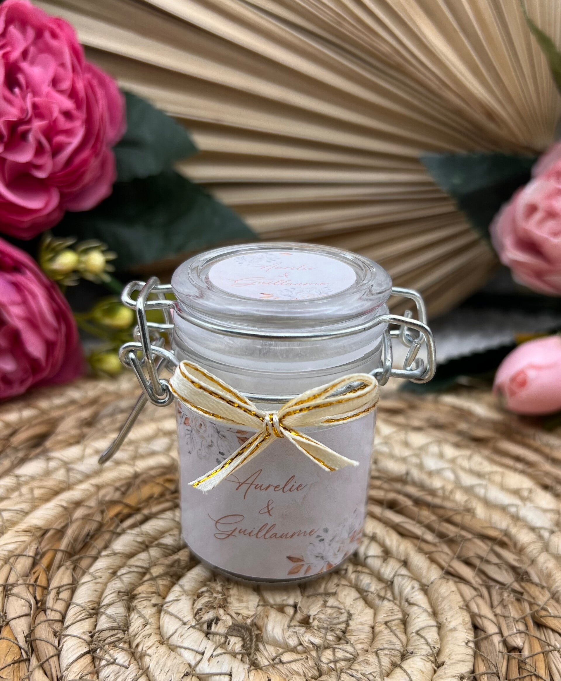 Poudre d'aspirateur dans mini flacon personnalisé