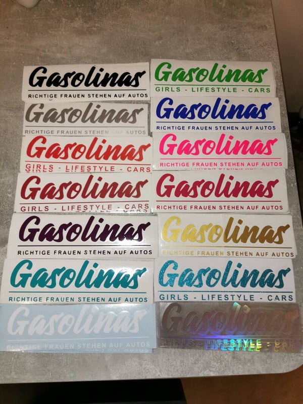 Gasolinas Aufkleber Deutsch klein