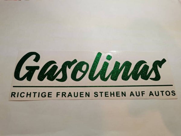 Gasolinas Aufkleber Glitzer Deutsch