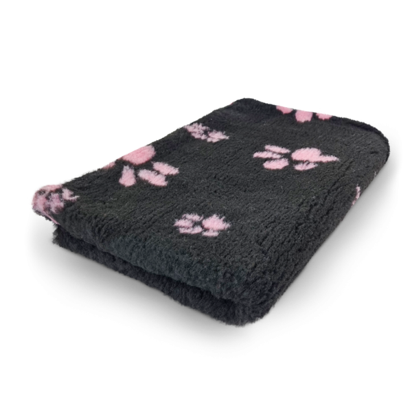 Vetbed zwart met roze pootjes