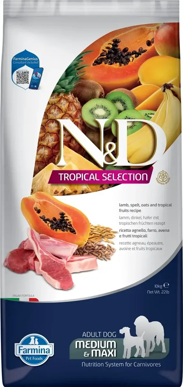 N&D lam, spelt, haver&tropisch fruit adult
