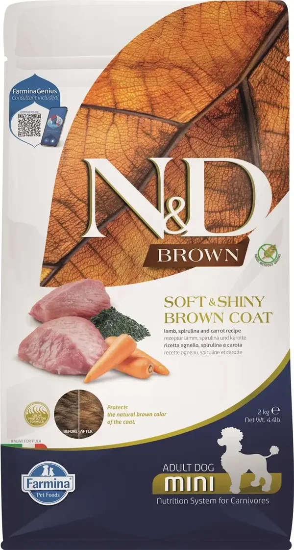 N&D brown, lam, spirulina&wortel