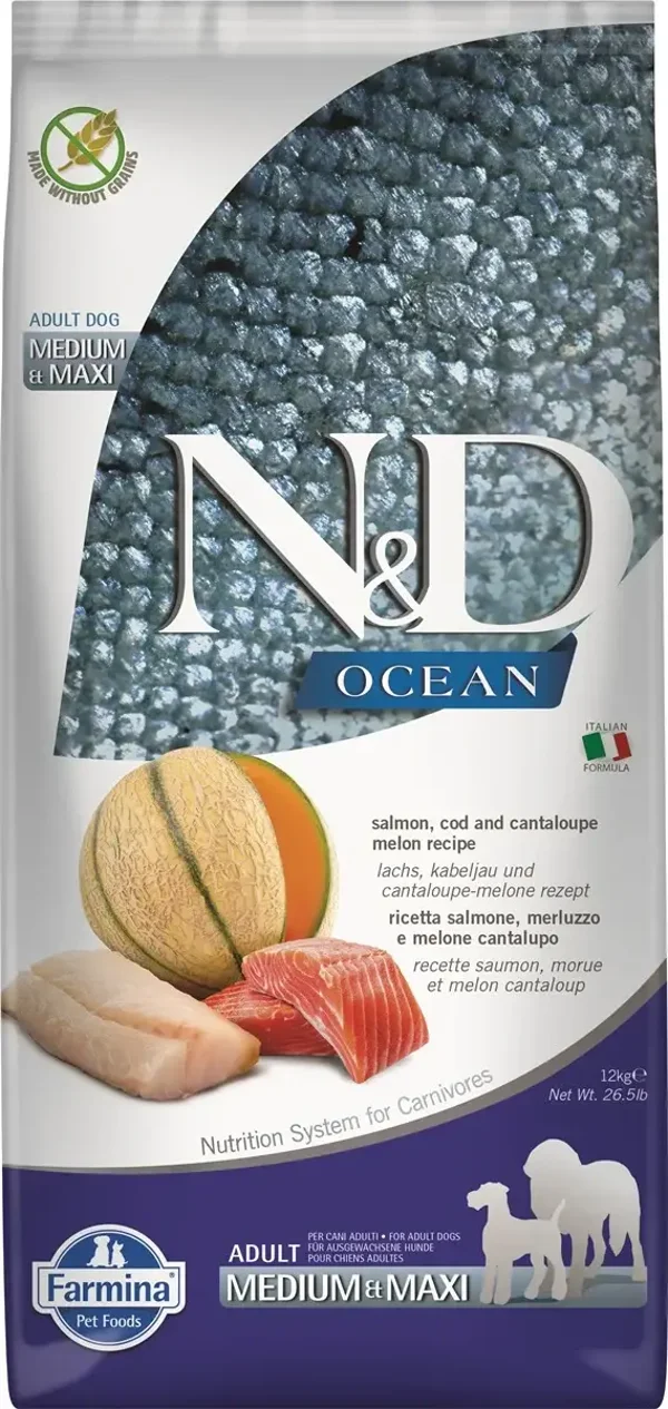 N&D ocean zalm&meloen adult