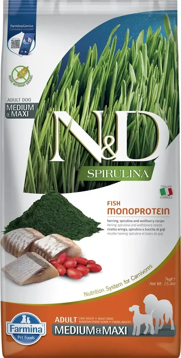 N&D spirulina, haring&gojibes