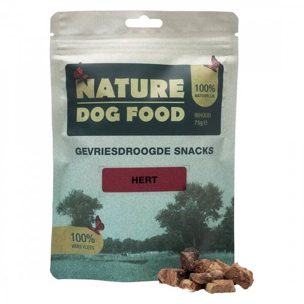 Nature dogfood gevriesdroogde snack hert