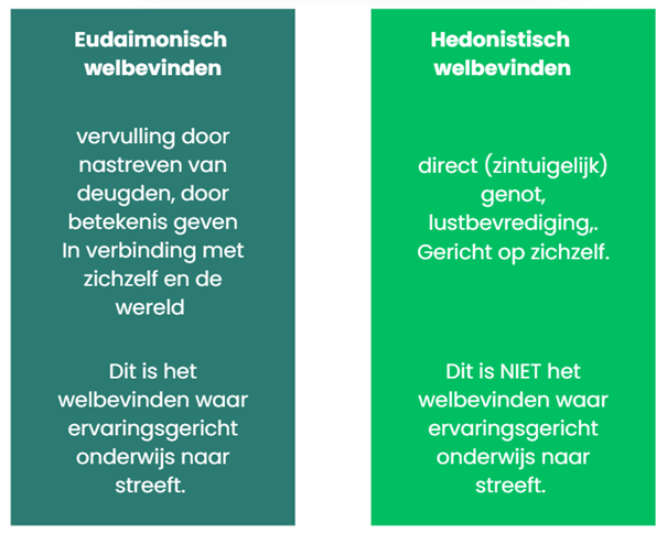 Figuur 1: eudaimonisch en hedonistisch welbevinden