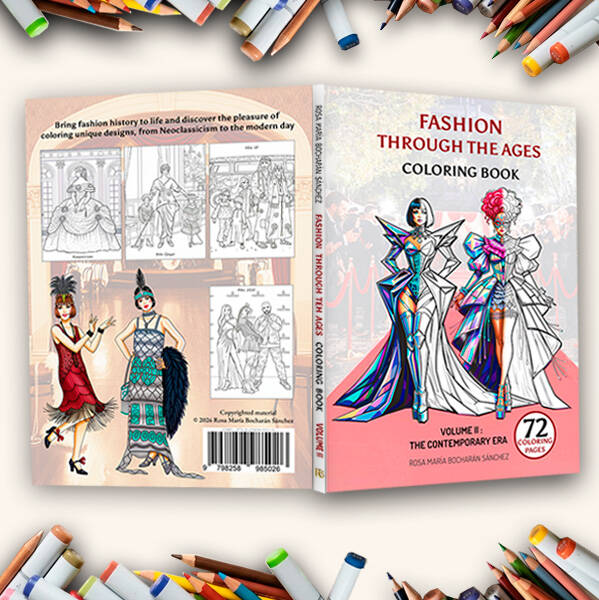 evolution of fashion coloring book  Rosa Maria Bocharan Sanchez