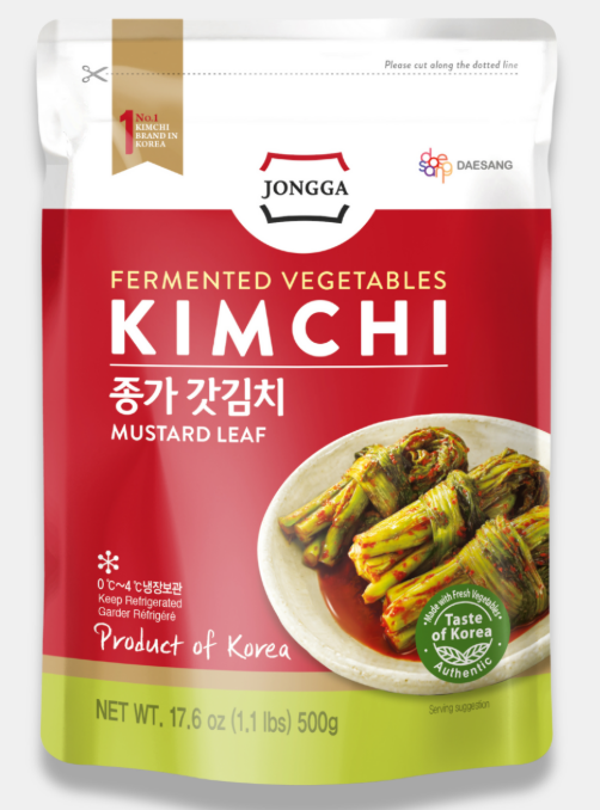 JONGGA Dolsan Gat Kimchi Mustard Leaf 500gr/ Feuilles de moutarde fermentées 500gr